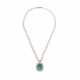 EMERALD, CULTURED AND DIAMOND PENDENT NECKLACE - photo 1