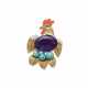 CARTIER PARIS RETRO AMETHYST, CORAL, TURQUOISE AND DIAMOND BROOCH - Foto 1