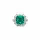 EMERALD AND DIAMOND RING - photo 1