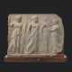A ROMAN MARBLE ARCHAISTIC RELIEF PANEL - Foto 1