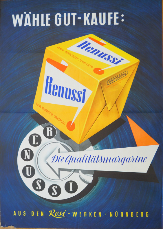 Werbeplakat: Resi Renussi Margarine. — catalog A35: Art and Antiques ...