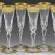 Satz von sechs Saint-Louis-Champagnerflöten "Thistle Gold" - Foto 1