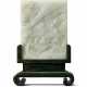 A WHITE JADE ‘LAOZI’ RECTANGULAR TABLE SCREEN - photo 1