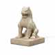 A FINELY CARVED MARBLE FIGURE OF A LION - photo 1