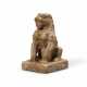 A MARBLE FIGURE OF A SEATED LION - фото 1