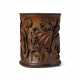 A FINELY CARVED BAMBOO ‘LOTUS POND’ BRUSH POT - фото 1