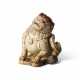 A CHICKEN-BONE JADE MYTHICAL LION - photo 1