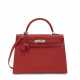 A ROUGE VIF OSTRICH SELLIER KELLY 32 WITH PALLADIUM HARDWARE - photo 1