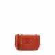 A RED LIZARD FLAP BAG WITH GOLD HARDWARE - фото 1