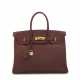 A ROUGE H COURCHEVEL LEATHER BIRKIN 35 WITH GOLD HARDWARE - photo 1