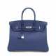 A LIMITED EDITION BLEU SAPHIR NOVILLO LEATHER & TOILE H SEA SURF & FUN BIRKIN 35 WITH PALLADIUM HARDWARE - Foto 1