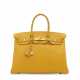 A JAUNE COURCHEVEL LEATHER BIRKIN 35 WITH GOLD HARWARE - photo 1