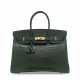 A SHINY VERT FONCÉ POROSUS CROCODILE BIRKIN 35 WITH GOLD HARDWARE - Foto 1