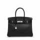 A BLACK SWIFT LEATHER BIRKIN 30 WITH PALLADIUM HARDWARE - фото 1