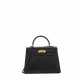 A BLACK CALF BOX LEATHER MICRO MINI KELLY 15 WITH GOLD HARDWARE - Foto 1