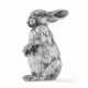 A GEM-SET SILVER BELL-PUSH IN THE FORM OF A RABBIT - Foto 1