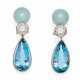 Hemmerle, Diamant-Aquamarin-Ohrsteckclips - Foto 1