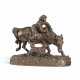A BRONZE GROUP OF A BOY ON A HORSE - photo 1