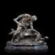 "Ercole che abbatte il centauro" | scultura in bronzo (cm 42x36x30) poggiante su base in marmo nero venato | Firmata alla base - photo 1