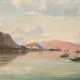 "Il Lago Maggiore con l'Isola del Pescatori" | olio su tela (cm 88x141) | Firmato in basso a sinistra | In cornice - Foto 1