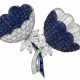 VAN CLEEF & ARPELS SAPPHIRE AND DIAMOND `MYSTERY-SET` DOUBLE-FLOWER BROOCH - photo 1
