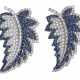 VAN CLEEF & ARPELS PAIR OF SAPPHIRE AND DIAMOND LEAF CLIP-BROOCHES - Foto 1