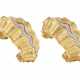 CHANEL PAIR OF DIAMOND AND GOLD CUFF BRACELETS - фото 1