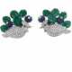 CARTIER DIAMOND AND MULTI-GEM `PARADIS` EARRINGS - фото 1