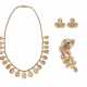 CARTIER SET OF DIAMOND AND GOLD `COFFEE BEAN` JEWELRY AND UNSIGNED GOLD NECKLACE - фото 1