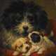 Ronner-Knip, Henriette (1821 Amsterdam - 1909 Brüssel). Hundemutter mit zwei Welpen - Foto 1