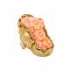 Ring mit floral geschnittener Koralle, - photo 1