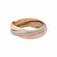 CARTIER Ring "Trinity", GG/ WG/ RG 18K, - фото 1