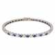 Armband mit 7 Saphiren und 8 Brillanten von zus. ca. 0,7 ct, - Foto 1