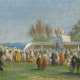 Eeckhout, Victor (1821 Antwerpen - 1880 Tanger). Die Ankunft des Paschas beim traditionellen Opferfest bei Tanger - фото 1