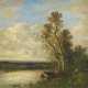 Dupré, Victor (1816 Limoges - 1879 Paris). Weite Landschaft mit Kühen am Wasser - фото 1