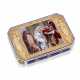 A SWISS ENAMELLED GOLD SNUFF-BOX SET WITH AN ENAMEL PLAQUE - фото 1
