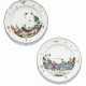 A PAIR OF MEISSEN PORCELAIN PLATES OF EARL OF JERSEY SERVICE TYPE - Foto 1