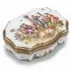 A GOLD-MOUNTED MEISSEN PORCELAIN CHINOISERIE SNUFF-BOX AND COVER - Foto 1