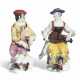 TWO MEISSEN PORCELAIN FIGURES OF HARLEQUIN AND COLUMBINE FROM THE COMMEDIA DELL`ARTE - Foto 1