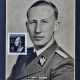 Soldatenporträt Reinhard Heydrich mit SS Briefmarke, gestempelt Budweis 1943 - Foto 1