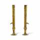 A PAIR OF GILT-BRONZE STAFF ENDS - фото 1