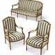 A SET OF LOUIS XVI GILTWOOD SEAT FURNITURE - фото 1