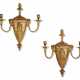 A PAIR OF GEORGE III GILTWOOD AND GILT-METAL TWO-BRANCH WALL-LIGHTS - фото 1