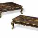 TWO CHINESE BLACK AND GILT LACQUER LOW TABLES - Foto 1