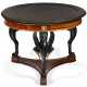 A CONSULAT ORMOLU-MOUNTED, MAHOGANY AND EBONIZED GUERIDON - photo 1