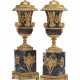 A PAIR OF DIRECTOIRE ORMOLU-MOUNTED, PATINATED-BRONZE AND MARBLE BRULE PARFUMS - photo 1