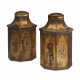 A PAIR OF LATE VICTORIAN TOLE-PEINTE TEA CANISTERS - Foto 1