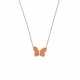 VAN CLEEF & ARPELS CORAL AND DIAMOND BUTTERFLY NECKLACE - фото 1
