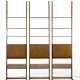 Lot consisting of three modular bookcases in the center with flap cabinet, a lower inclined shelf and three upper shelves model "1955 - фото 1