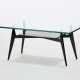 Coffee table in black lacquered wood with two glass tops - Foto 1